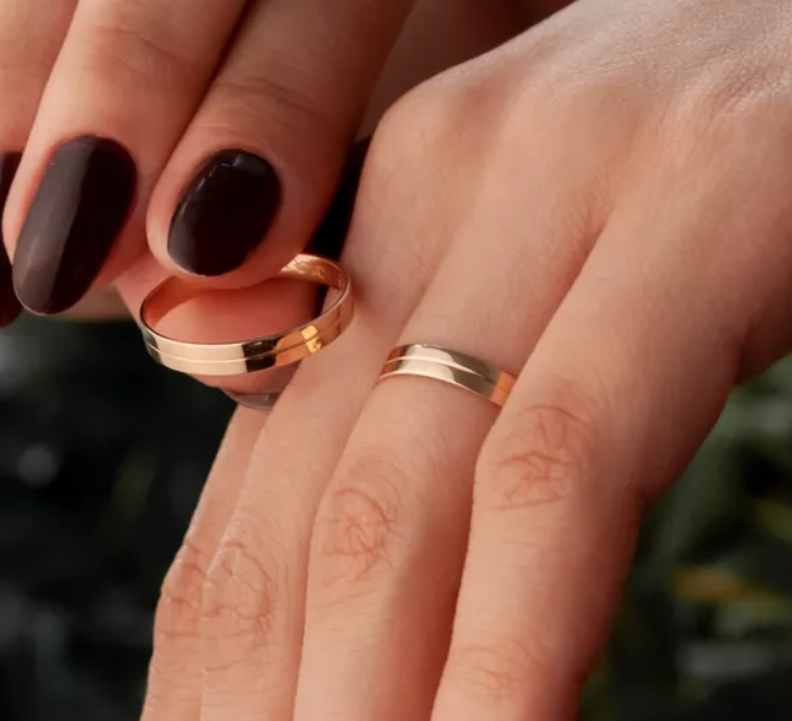 Aliança ligne ouro 18k 3mm