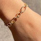 Pulseira elegance elo duo ouro 18k