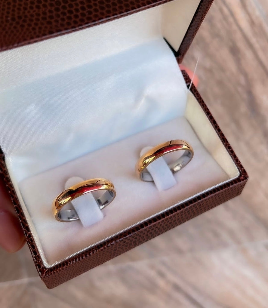 Aliança moeda abaulada 4mm