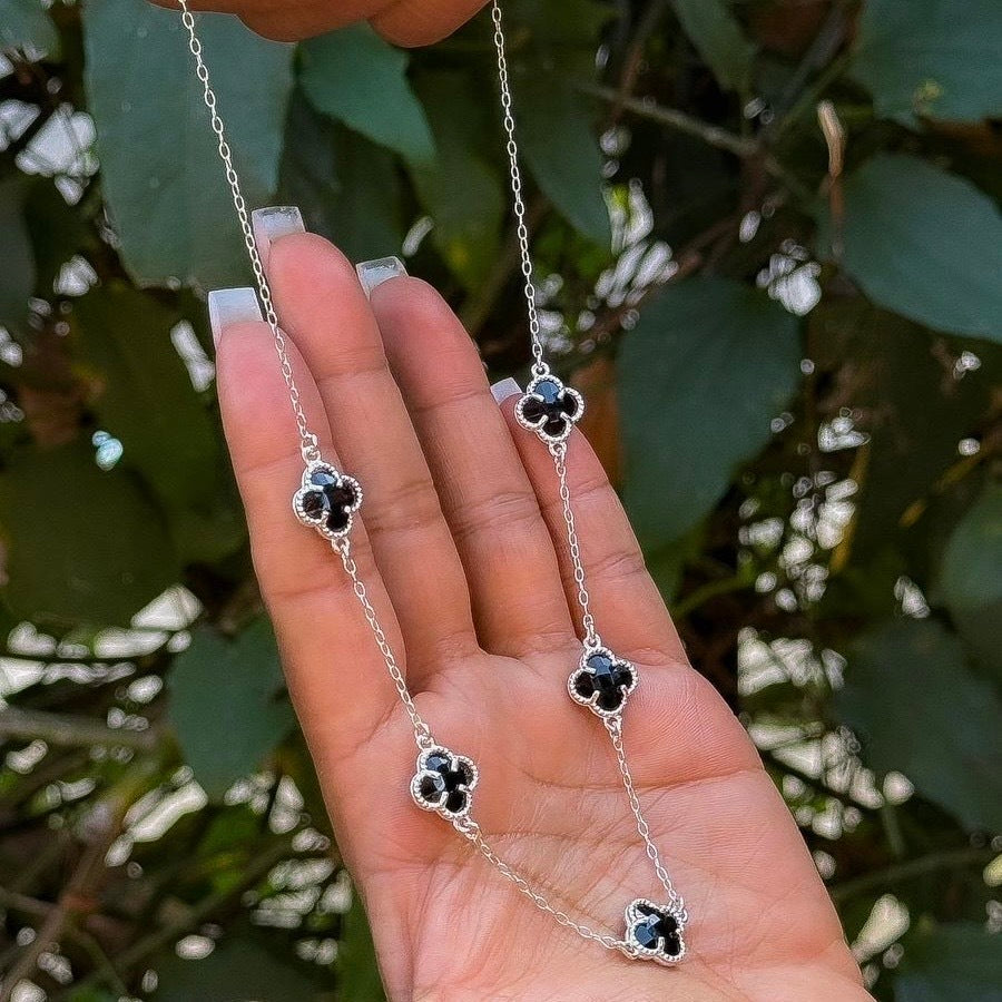 Colar trevo prata 925