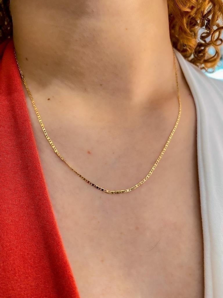 Colar piastrini 45cm ouro 18k