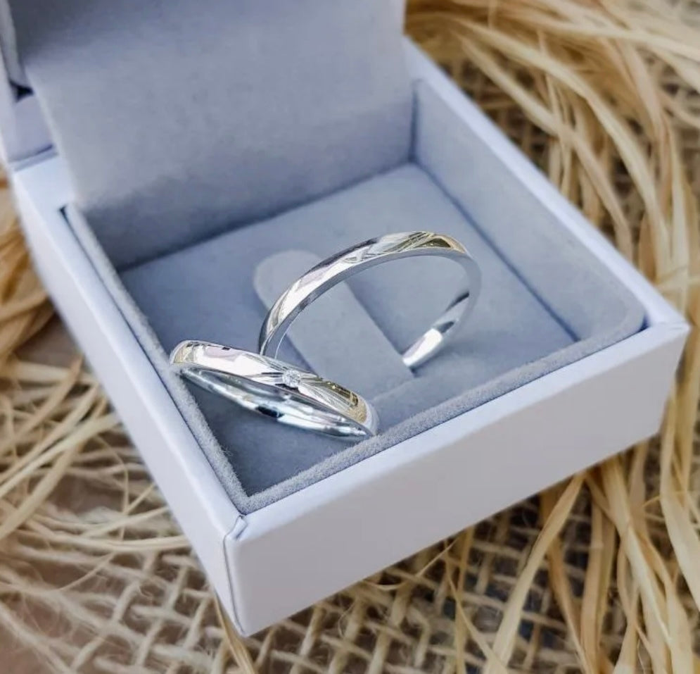 Aliança abaulada 2mm prata 950