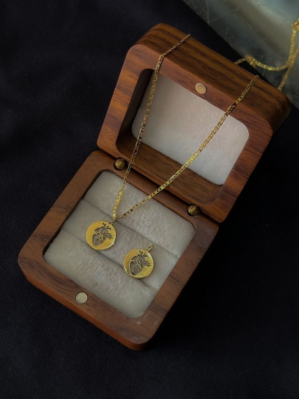 Pingente coração ouro 18k