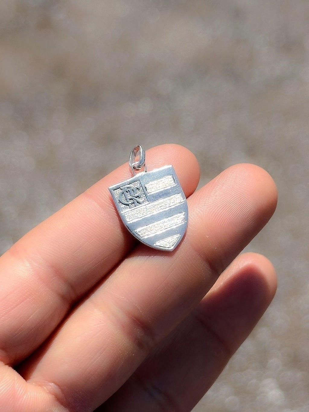 Pingente Flamengo prata 925