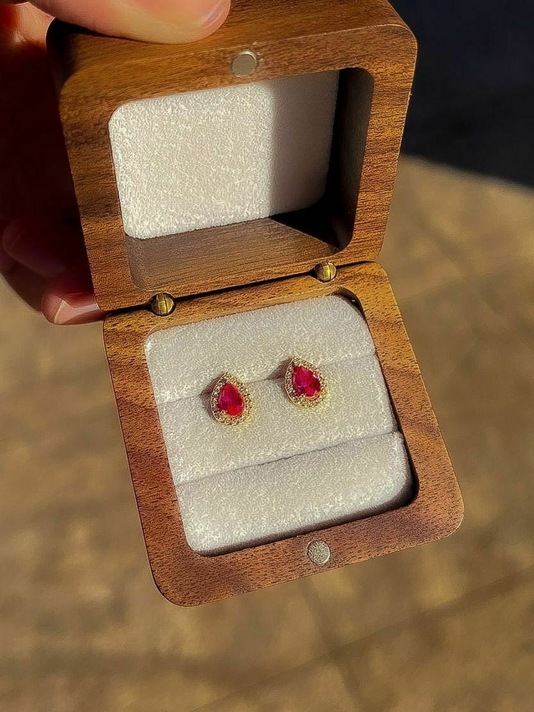 Brinco rose ouro 18k