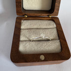 Anel solitário clássico prata 925