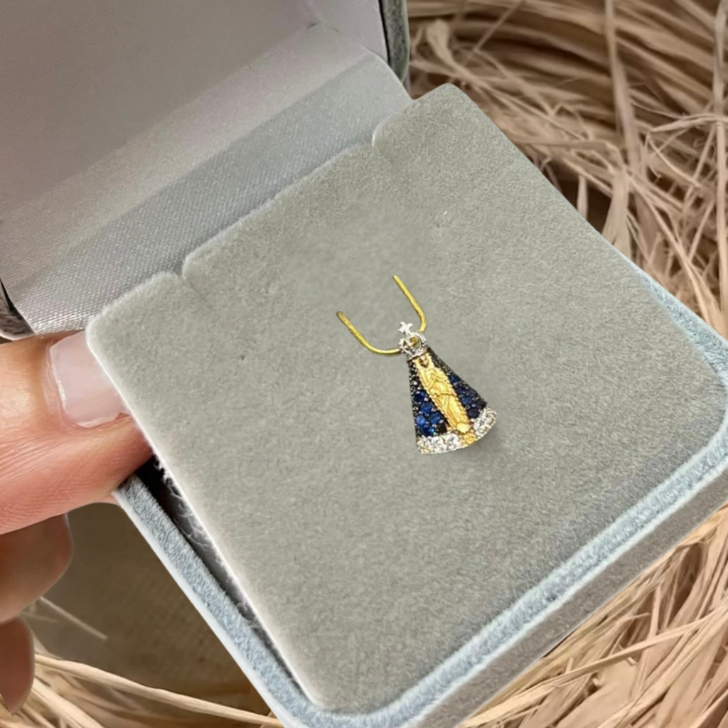 Pingente Maria ouro 18k