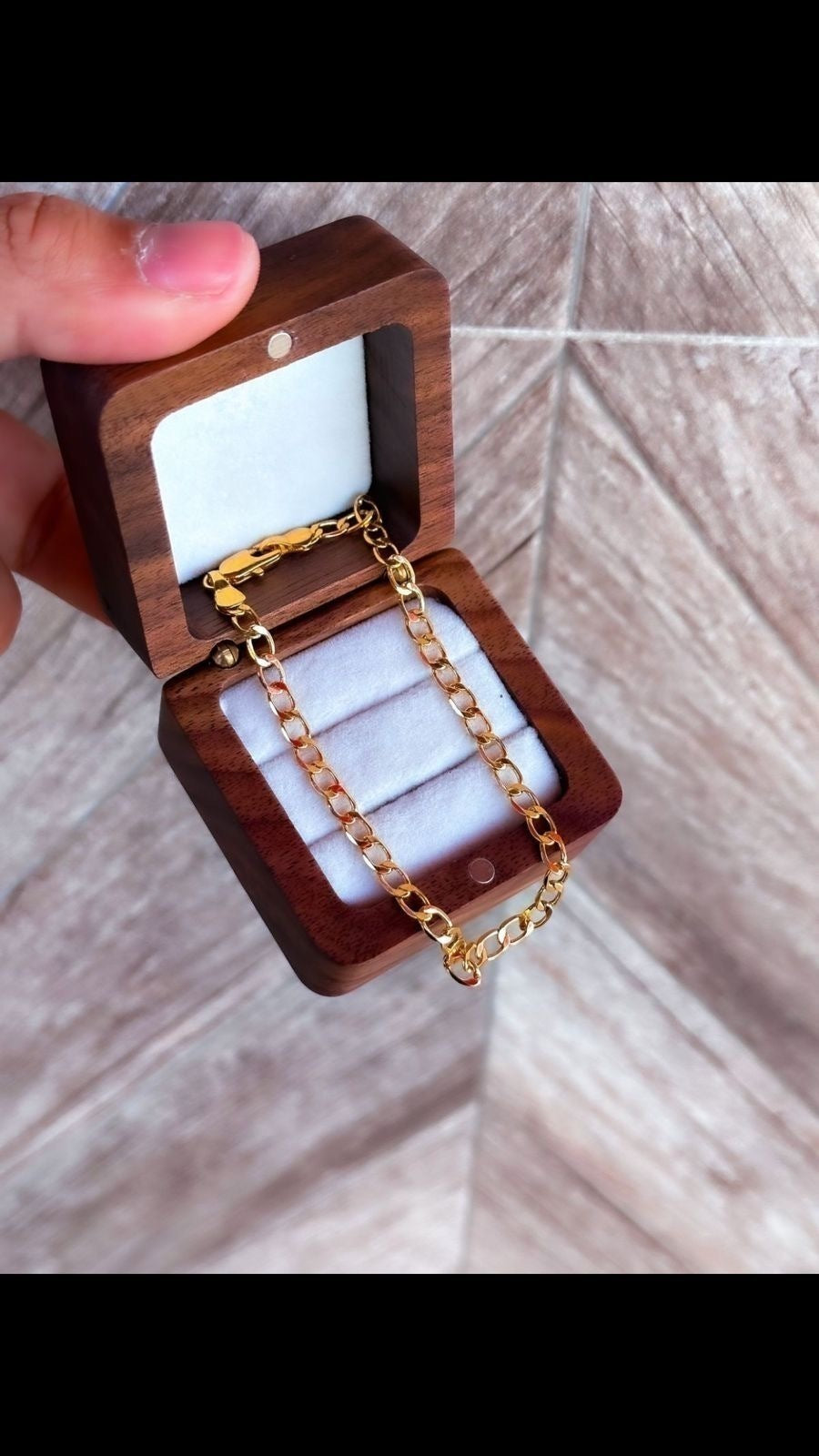 Pulseira grumet banhada a ouro