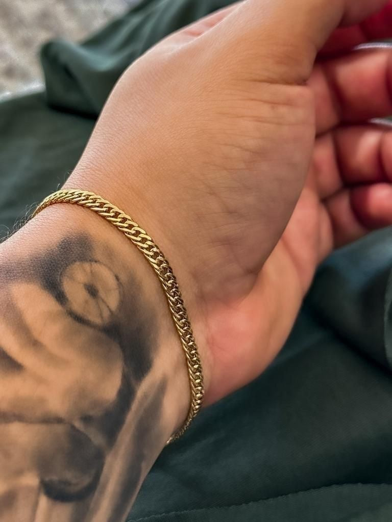 Pulseira groumet ouro 18k