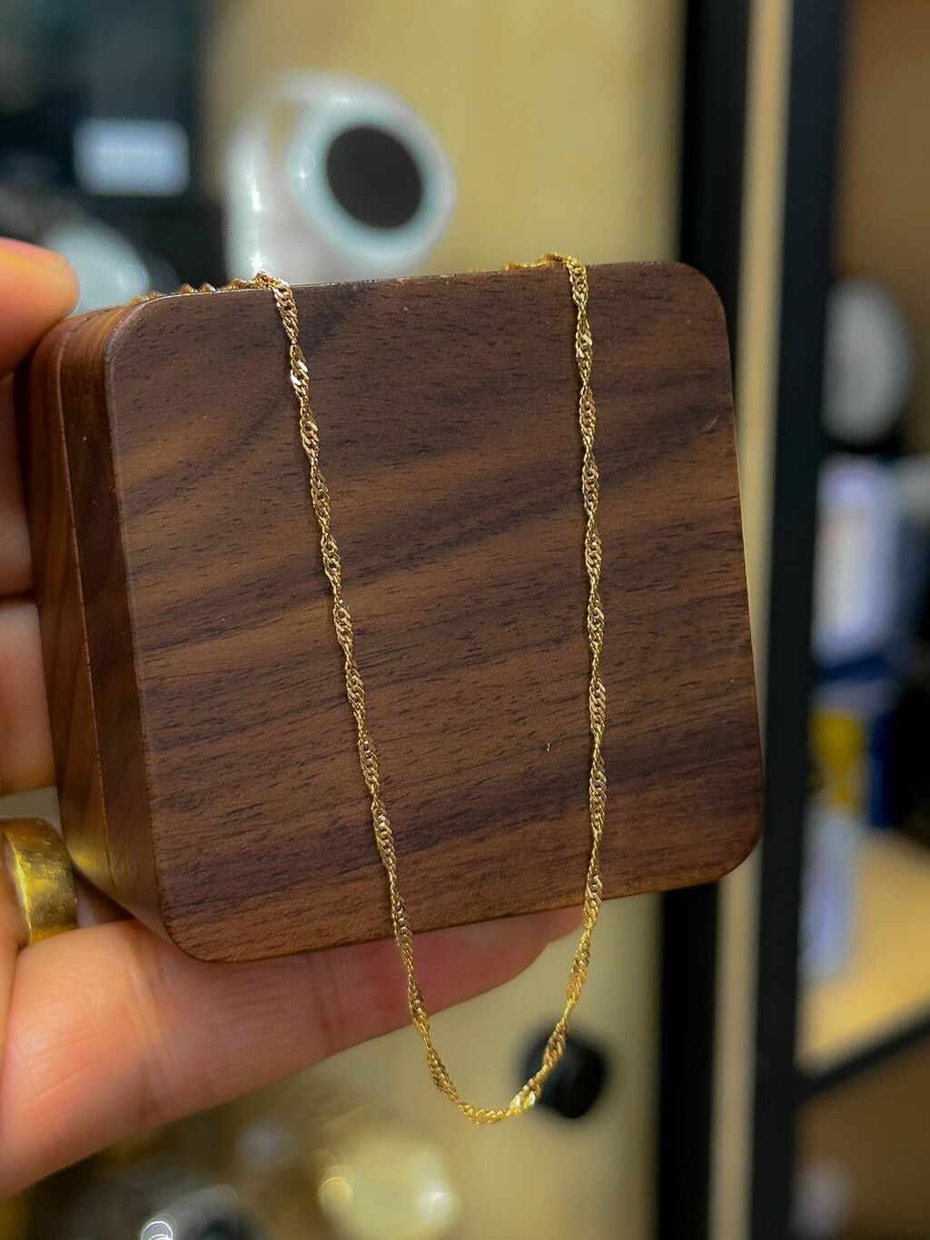 Colar trançado ouro 18k