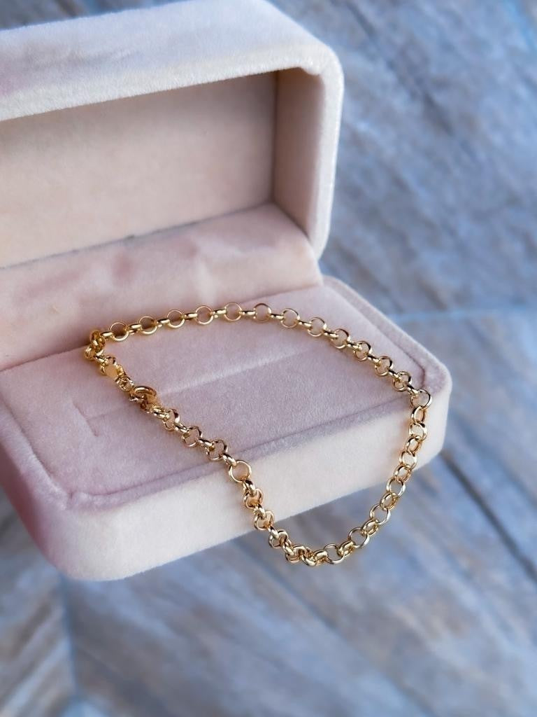 Pulseira elo português ouro 18k