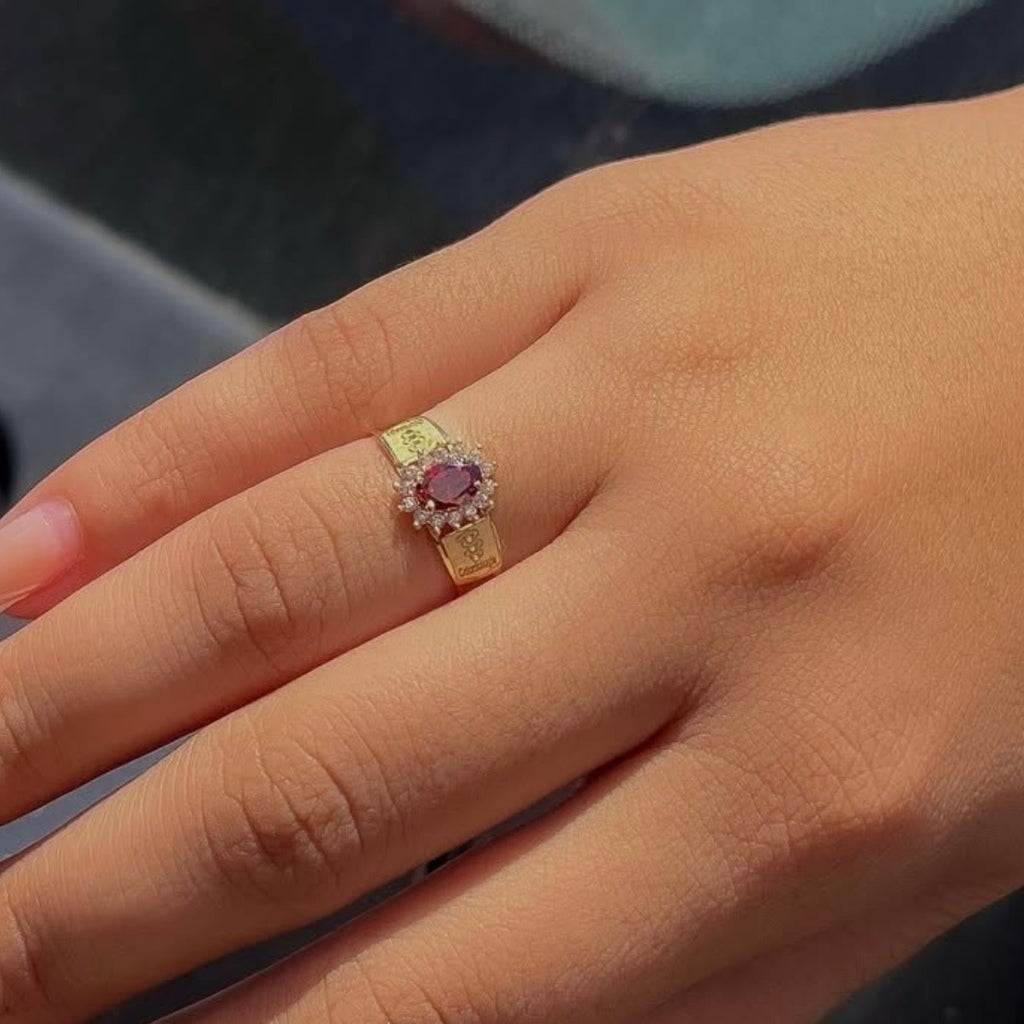 Anel formatura odontologia ouro 18k