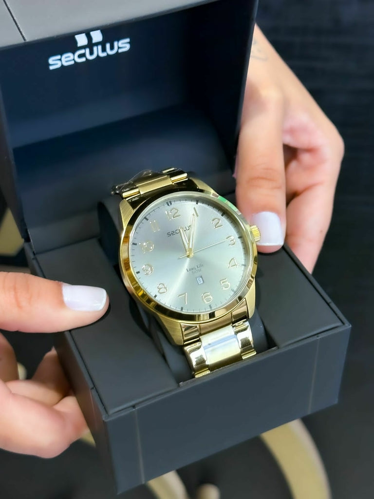 Relógio Seculus cinza