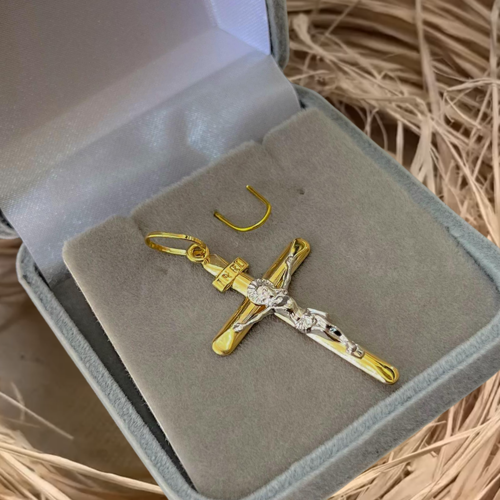 Pingente crucifixo ouro 18k