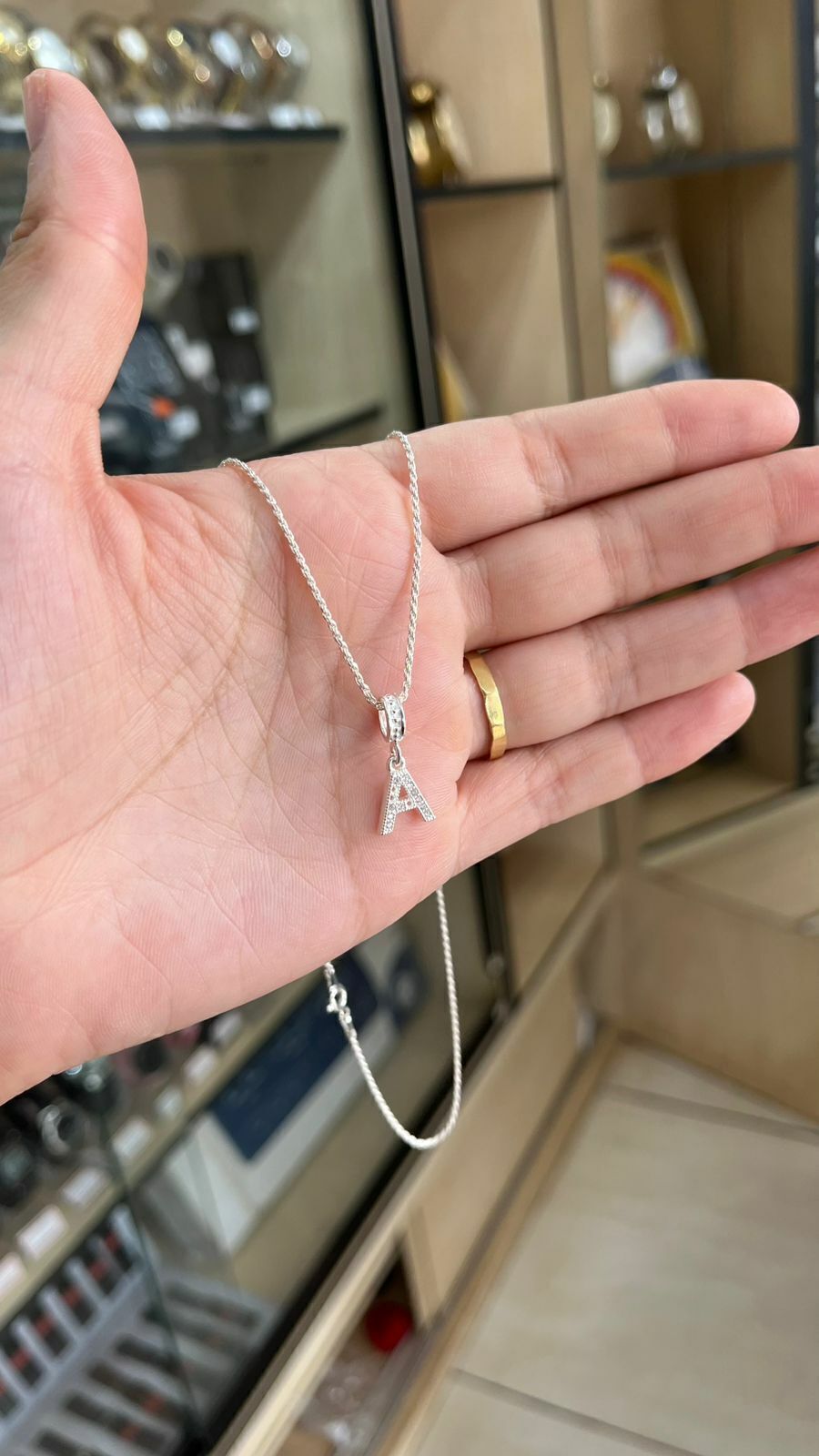 Colar e tornozeleira prata 925