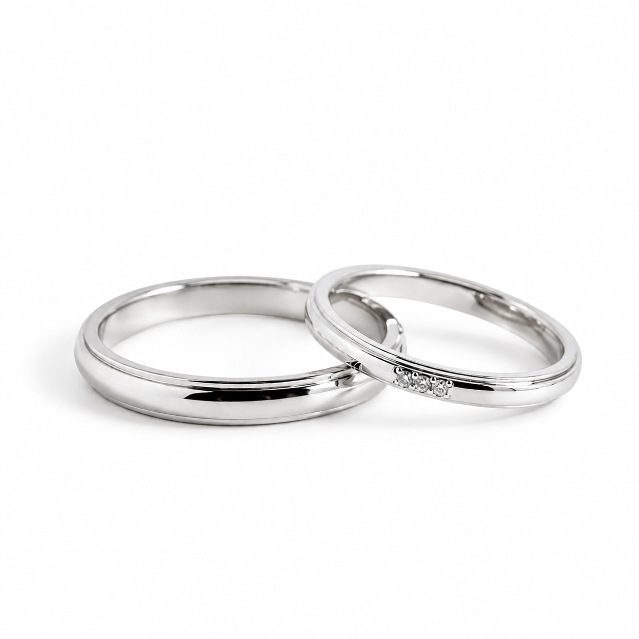 Aliança stella prata 950 2mm