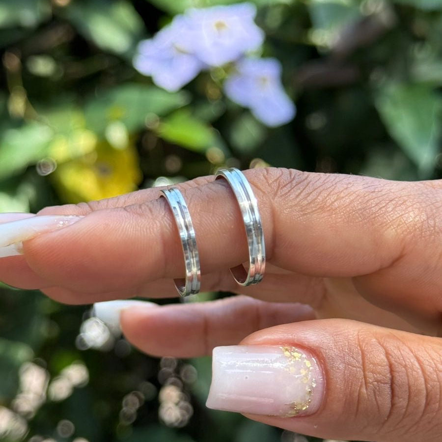 Aliança line 2,5mm prata 950