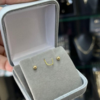 Conjunto pulseira e brinco baby ouro 18k