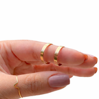 Aliança classic quadrada 3mm ouro 18k