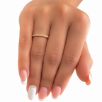 Anel aparador cravejado ouro 18k