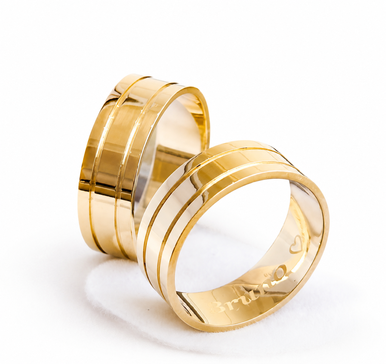 Aliança aurora ouro 18k
