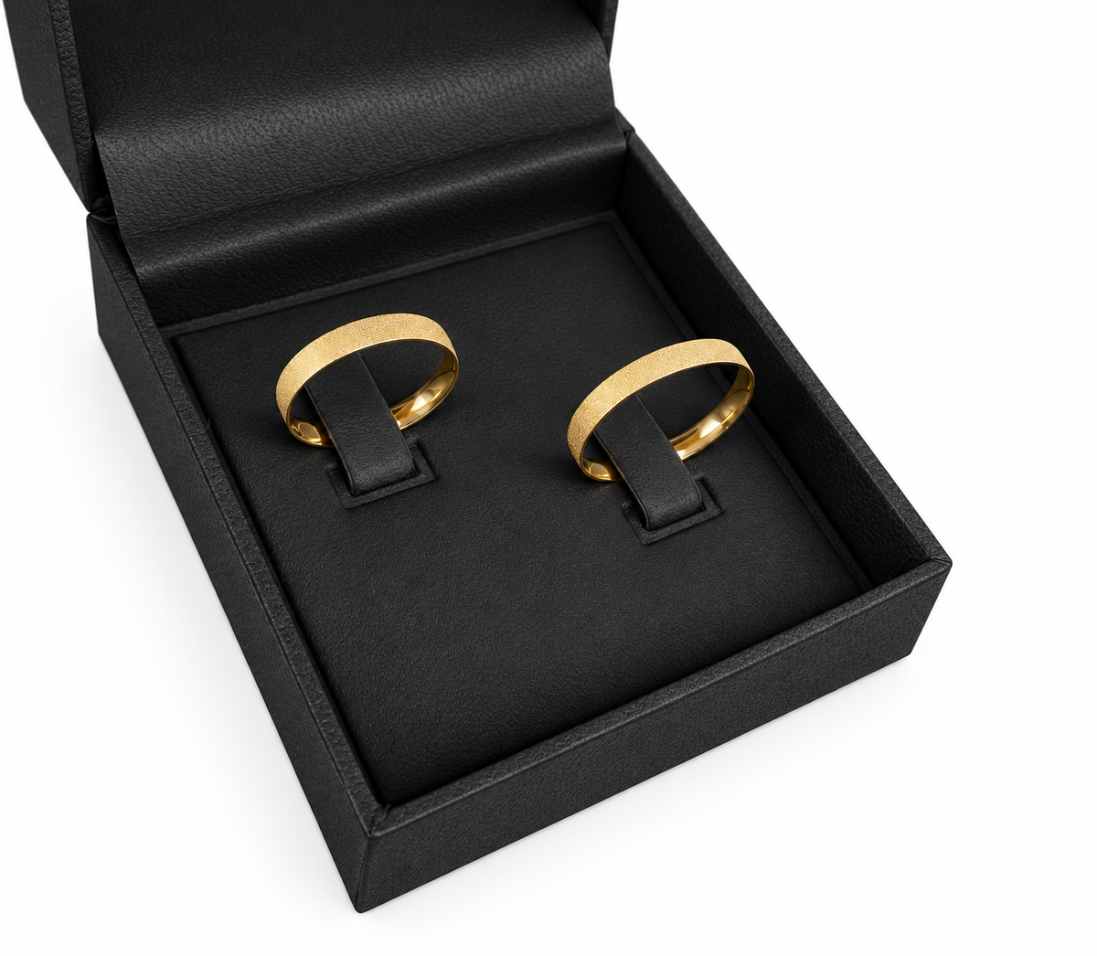 Aliança diamantada ouro 18k