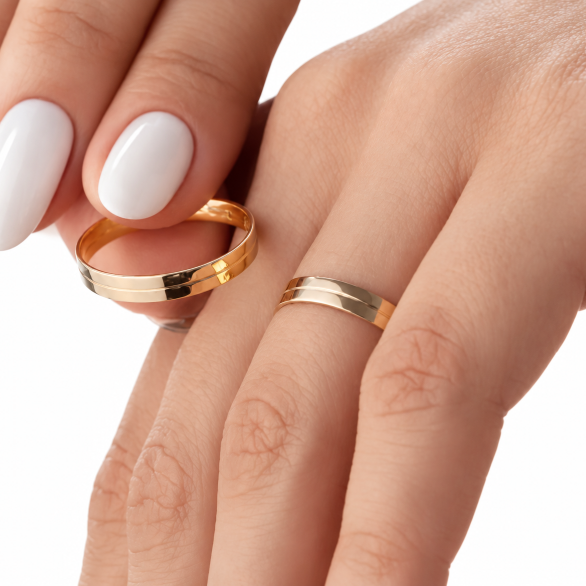 Aliança ligne ouro 18k 3mm