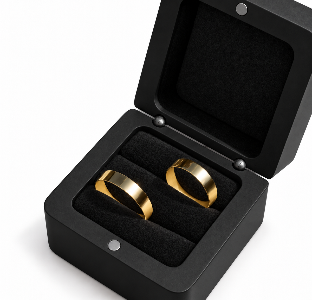 Aliança quadrada ouro 18k 4mm