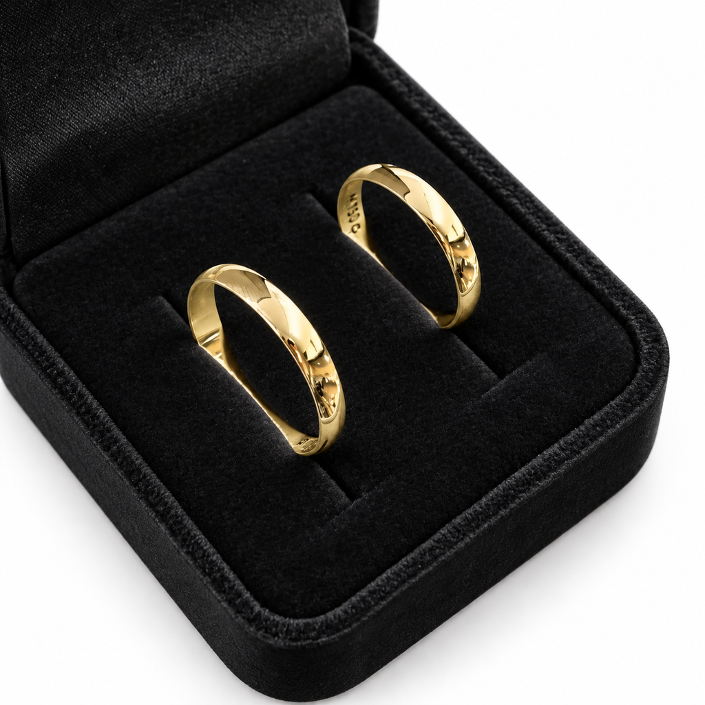 Aliança classic reta ouro 18k 3mm