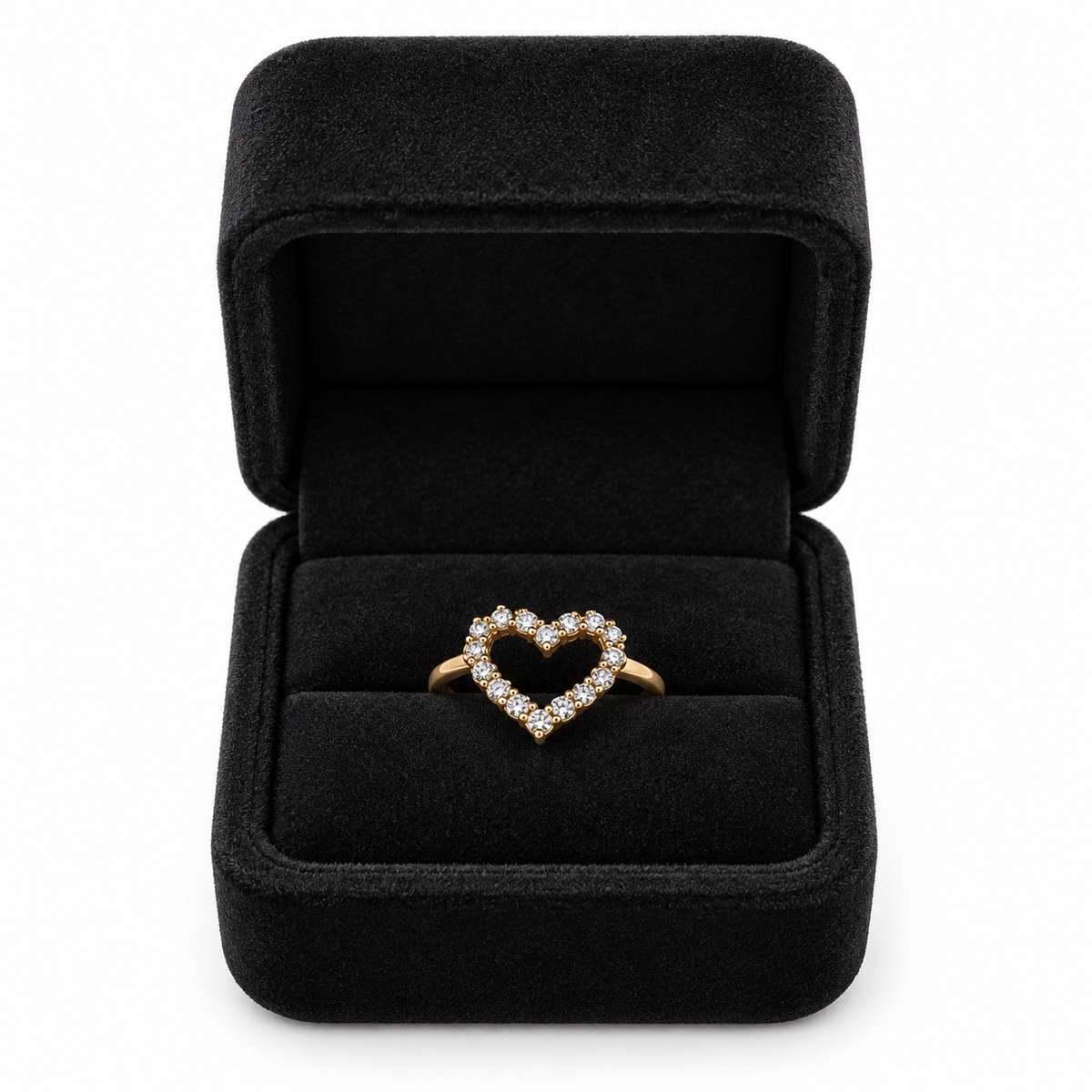 Anel aurora cravejado ouro 18k
