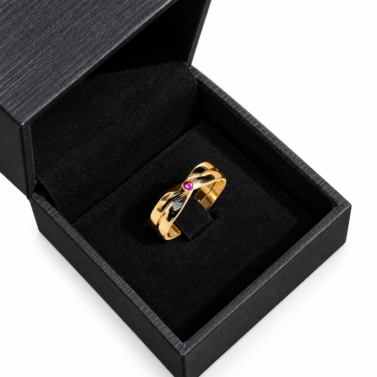 Anel duo ouro 18k