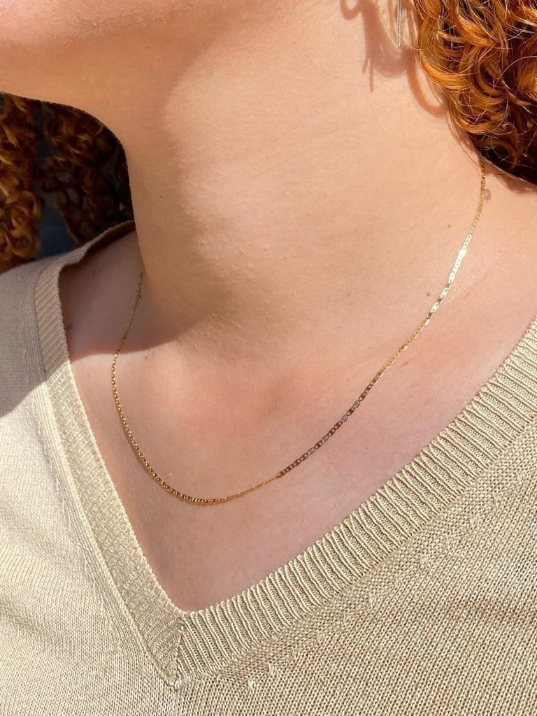 Colar piastrini 45cm ouro 18k