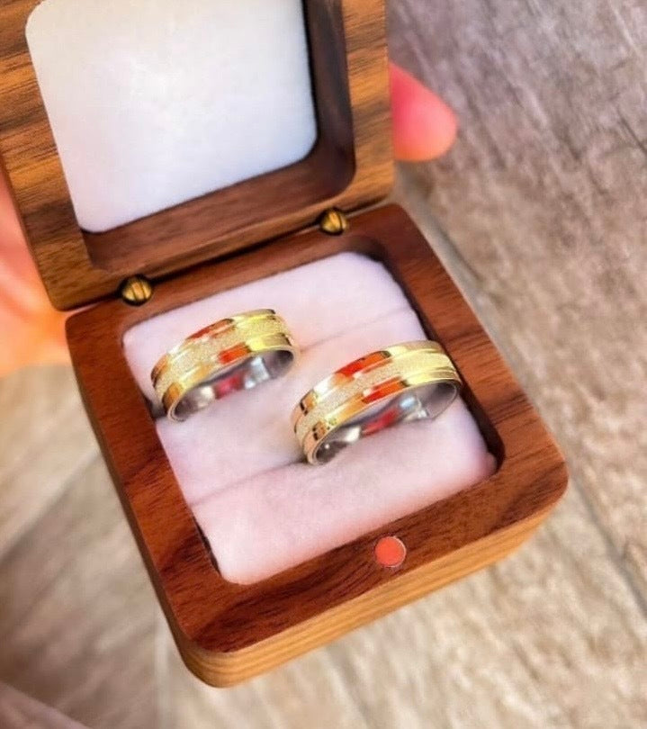 Aliança diamantada moeda antiga