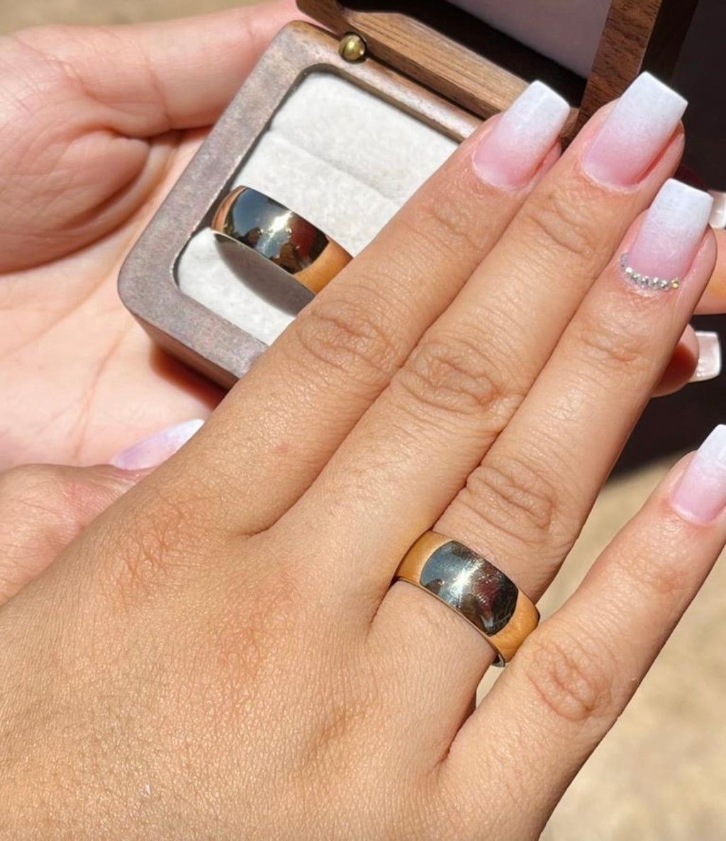 Aliança classic moeda antiga 8mm