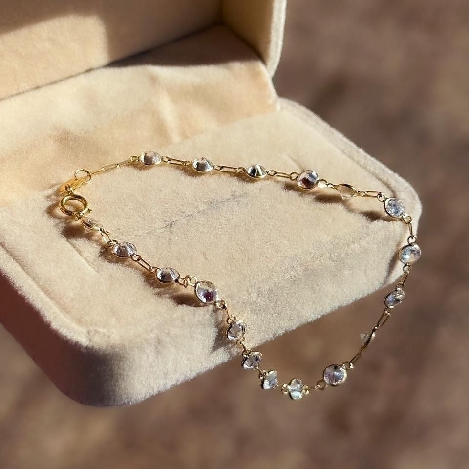 Pulseira brilhantes ouro 18k