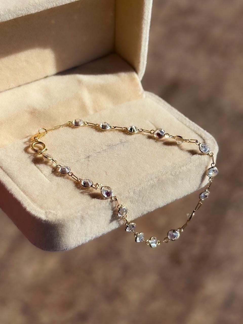 Pulseira brilhantes ouro 18k