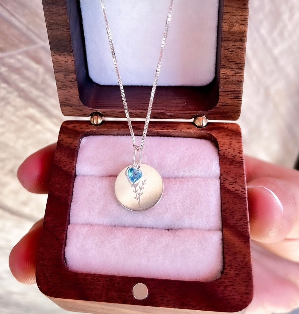 Colar flores blue prata 925