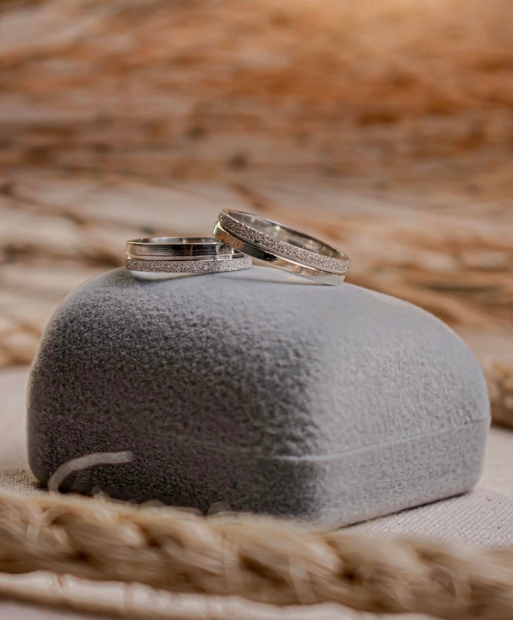 Aliança duo prata 925