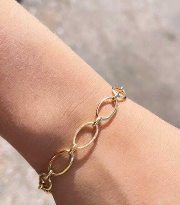 Pulseira elegance elo ouro 18k