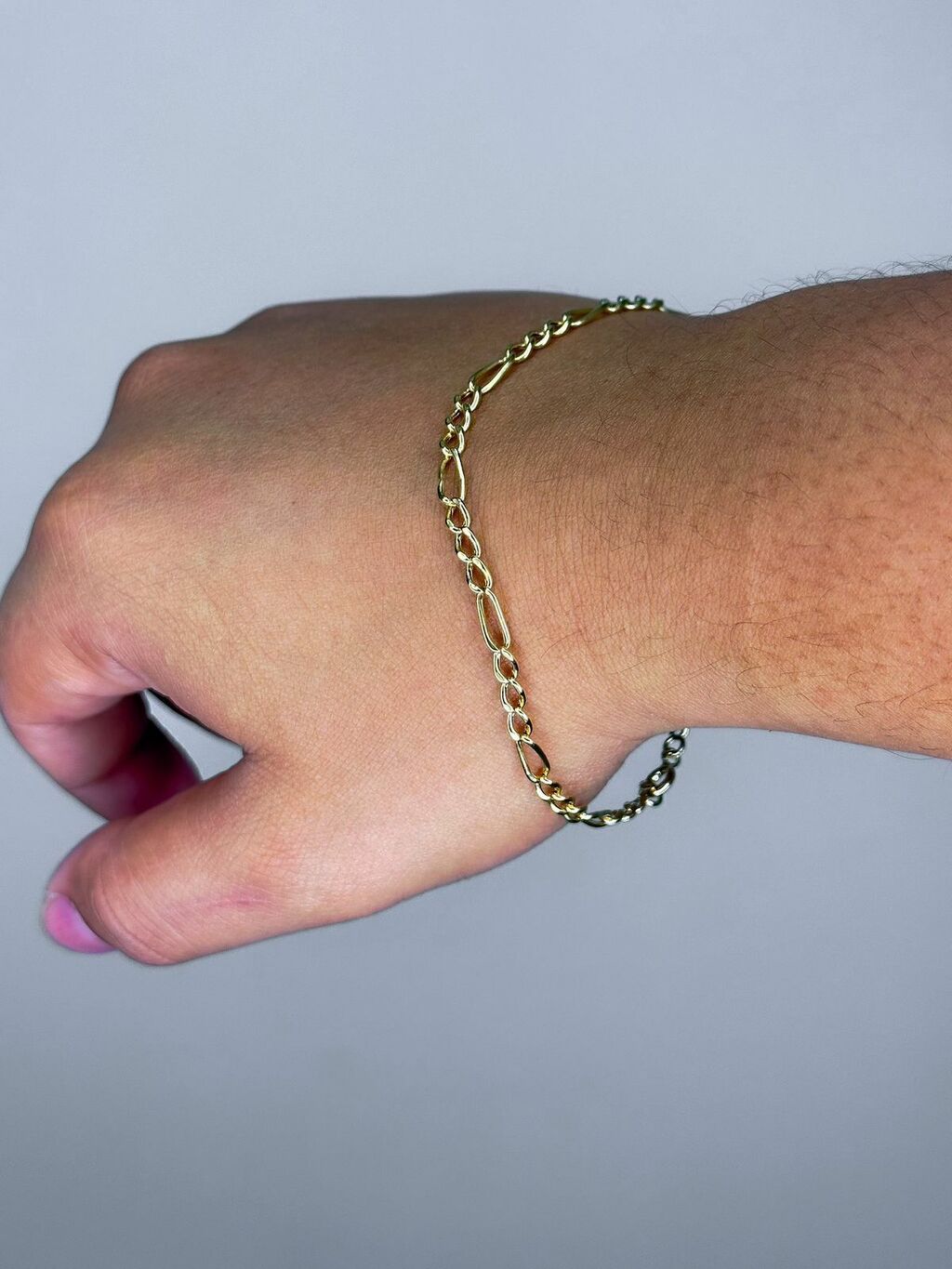 Pulseira masculina 3 por 1 ouro 18k