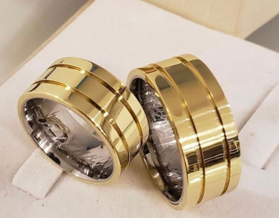 Aliança moeda antiga 6mm