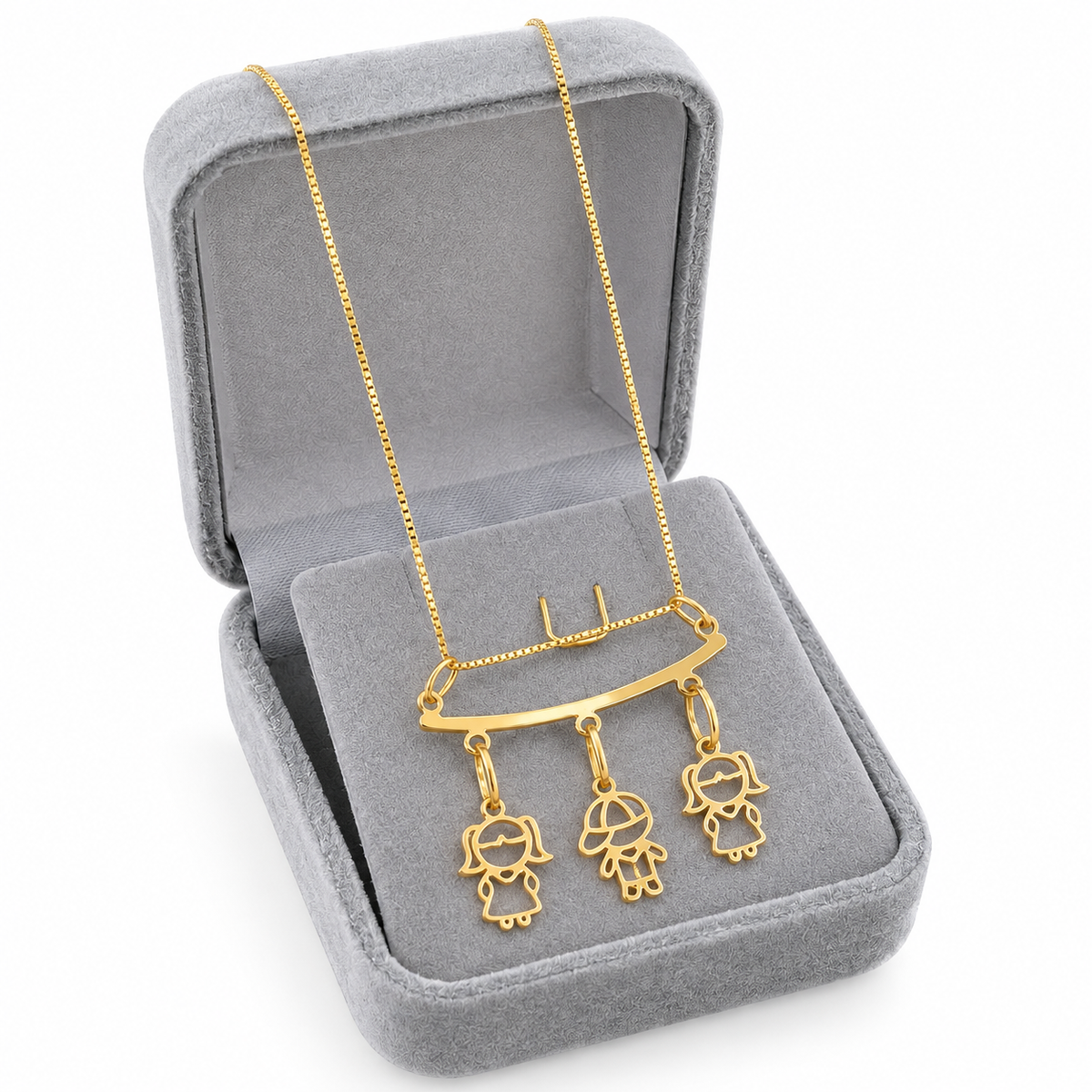 Colar filhos em ouro18k