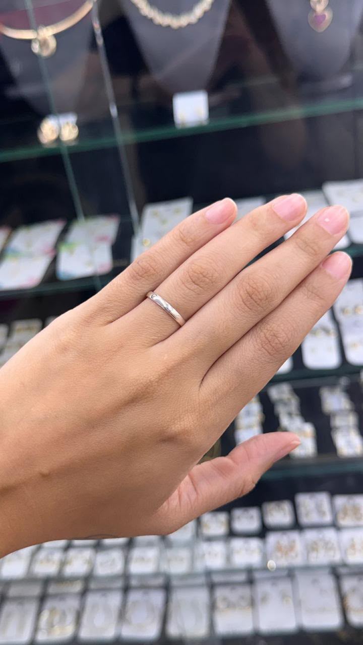 unidade aliança 2mm prata 950