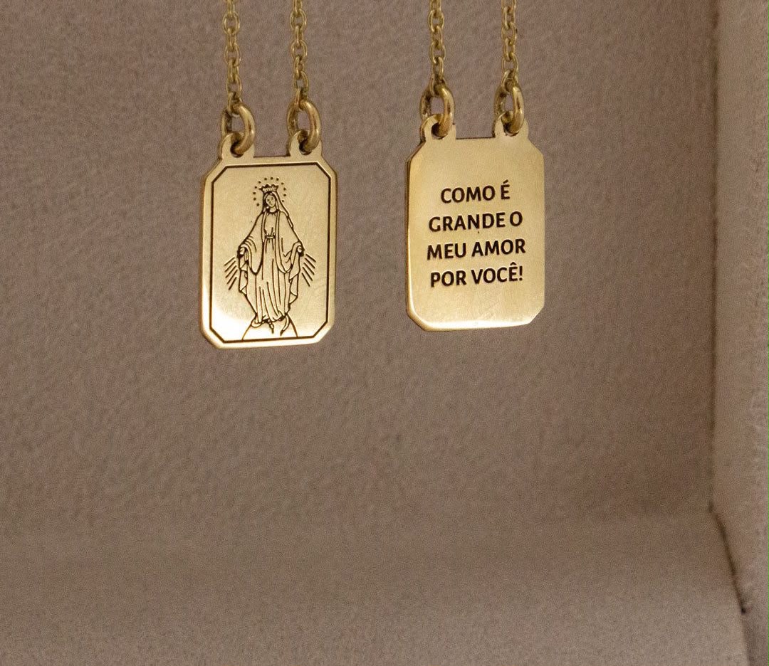 Escapulário em ouro 18K