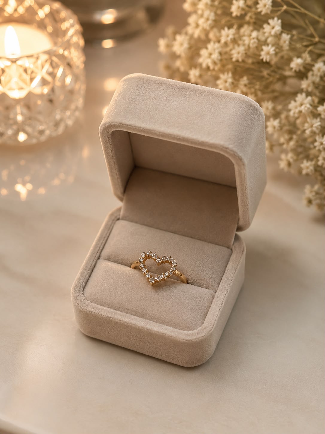 Anel aurora cravejado ouro 18k